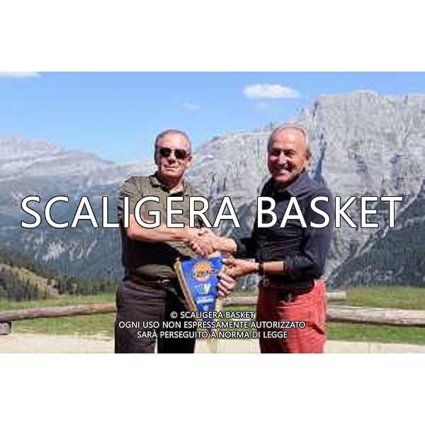 Il Presidente Scaligera Basket Gianluigi Pedrollo con il Presidente delle funivie di Pinzolo Toni Masè