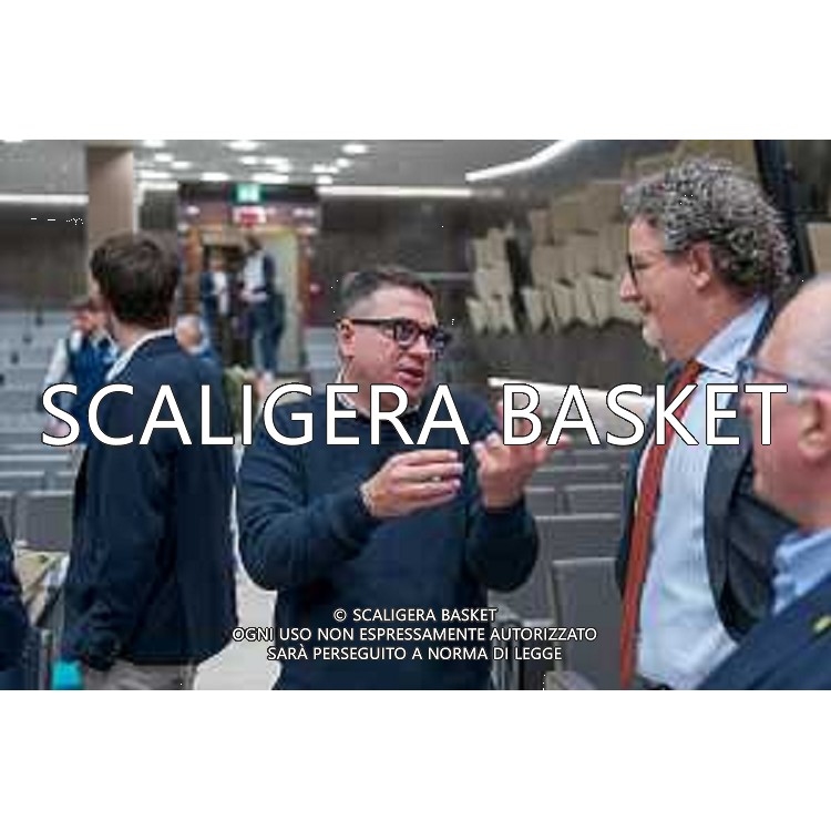 Media Day presentazione Coppa Italia LNP Old Wilde West Rimini 2026 Interventi di coach e capitani di Serie A2 Tezenis Verona/Victoria Libertas Pesaro/Valtur Brindisi/Dole Basket Rimini Serie B Nazionale Elachem Vigevano 1955/Verodol CBD Pielle Livorno/Virtus GVM Roma 1960/La Tecnica Gema Montecatini Rimini. 09/03/2026 Foto Roberto Masi/Ciamillo-Castoria