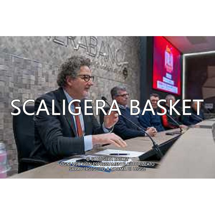 Media Day presentazione Coppa Italia LNP Old Wilde West Rimini 2026 Interventi di coach e capitani di Serie A2 Tezenis Verona/Victoria Libertas Pesaro/Valtur Brindisi/Dole Basket Rimini Serie B Nazionale Elachem Vigevano 1955/Verodol CBD Pielle Livorno/Virtus GVM Roma 1960/La Tecnica Gema Montecatini Rimini. 09/03/2026 Foto Roberto Masi/Ciamillo-Castoria