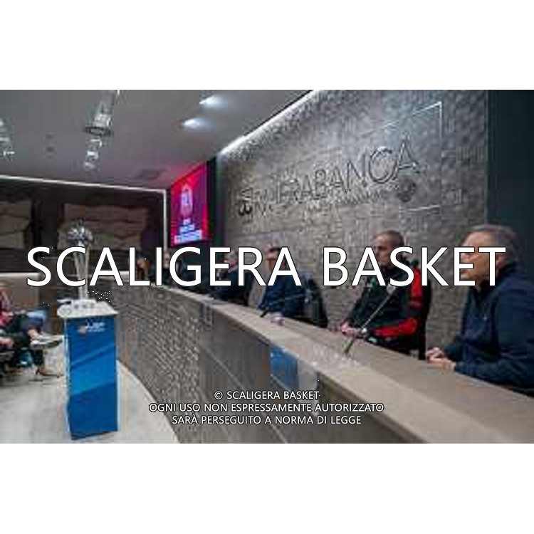 Media Day presentazione Coppa Italia LNP Old Wilde West Rimini 2026 Interventi di coach e capitani di Serie A2 Tezenis Verona/Victoria Libertas Pesaro/Valtur Brindisi/Dole Basket Rimini Serie B Nazionale Elachem Vigevano 1955/Verodol CBD Pielle Livorno/Virtus GVM Roma 1960/La Tecnica Gema Montecatini Rimini. 09/03/2026 Foto Roberto Masi/Ciamillo-Castoria