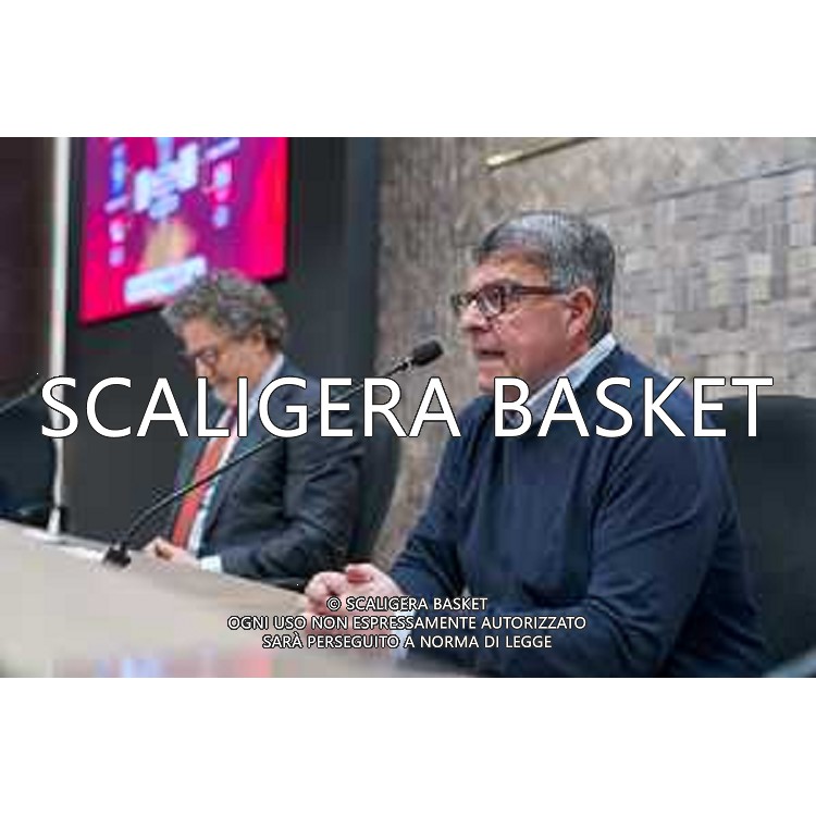 Media Day presentazione Coppa Italia LNP Old Wilde West Rimini 2026 Interventi di coach e capitani di Serie A2 Tezenis Verona/Victoria Libertas Pesaro/Valtur Brindisi/Dole Basket Rimini Serie B Nazionale Elachem Vigevano 1955/Verodol CBD Pielle Livorno/Virtus GVM Roma 1960/La Tecnica Gema Montecatini Rimini. 09/03/2026 Foto Roberto Masi/Ciamillo-Castoria