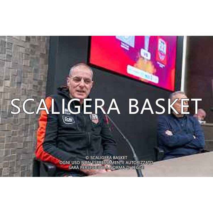 Media Day presentazione Coppa Italia LNP Old Wilde West Rimini 2026 Interventi di coach e capitani di Serie A2 Tezenis Verona/Victoria Libertas Pesaro/Valtur Brindisi/Dole Basket Rimini Serie B Nazionale Elachem Vigevano 1955/Verodol CBD Pielle Livorno/Virtus GVM Roma 1960/La Tecnica Gema Montecatini Rimini. 09/03/2026 Foto Roberto Masi/Ciamillo-Castoria