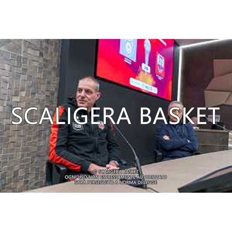 Media Day presentazione Coppa Italia LNP Old Wilde West Rimini 2026 Interventi di coach e capitani di Serie A2 Tezenis Verona/Victoria Libertas Pesaro/Valtur Brindisi/Dole Basket Rimini Serie B Nazionale Elachem Vigevano 1955/Verodol CBD Pielle Livorno/Virtus GVM Roma 1960/La Tecnica Gema Montecatini Rimini. 09/03/2026 Foto Roberto Masi/Ciamillo-Castoria
