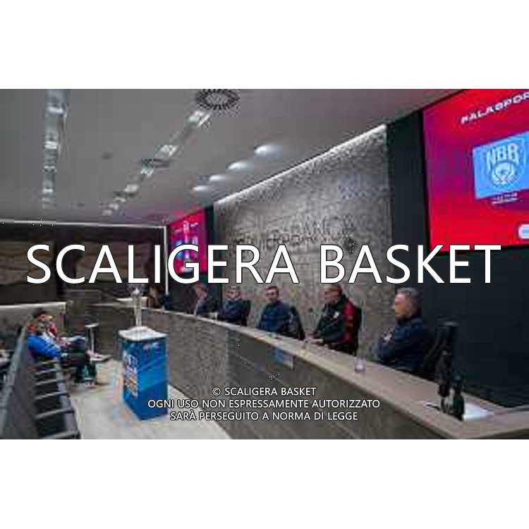 Media Day presentazione Coppa Italia LNP Old Wilde West Rimini 2026 Interventi di coach e capitani di Serie A2 Tezenis Verona/Victoria Libertas Pesaro/Valtur Brindisi/Dole Basket Rimini Serie B Nazionale Elachem Vigevano 1955/Verodol CBD Pielle Livorno/Virtus GVM Roma 1960/La Tecnica Gema Montecatini Rimini. 09/03/2026 Foto Roberto Masi/Ciamillo-Castoria