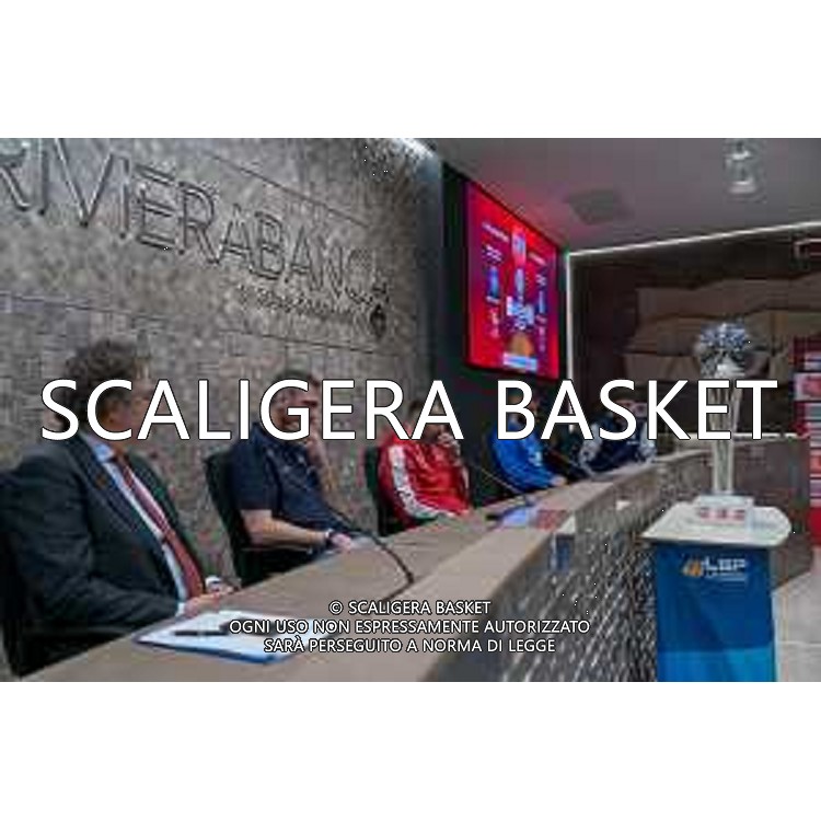 Media Day presentazione Coppa Italia LNP Old Wilde West Rimini 2026 Interventi di coach e capitani di Serie A2 Tezenis Verona/Victoria Libertas Pesaro/Valtur Brindisi/Dole Basket Rimini Serie B Nazionale Elachem Vigevano 1955/Verodol CBD Pielle Livorno/Virtus GVM Roma 1960/La Tecnica Gema Montecatini Rimini. 09/03/2026 Foto Roberto Masi/Ciamillo-Castoria
