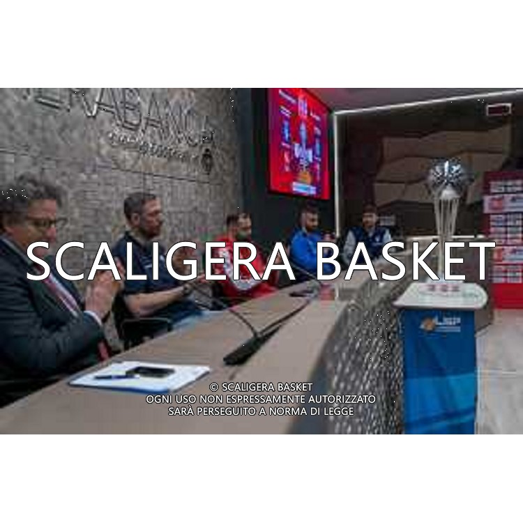 Media Day presentazione Coppa Italia LNP Old Wilde West Rimini 2026 Interventi di coach e capitani di Serie A2 Tezenis Verona/Victoria Libertas Pesaro/Valtur Brindisi/Dole Basket Rimini Serie B Nazionale Elachem Vigevano 1955/Verodol CBD Pielle Livorno/Virtus GVM Roma 1960/La Tecnica Gema Montecatini Rimini. 09/03/2026 Foto Roberto Masi/Ciamillo-Castoria