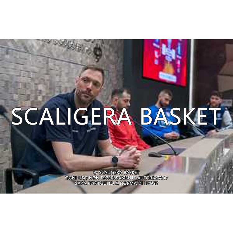 Media Day presentazione Coppa Italia LNP Old Wilde West Rimini 2026 Interventi di coach e capitani di Serie A2 Tezenis Verona/Victoria Libertas Pesaro/Valtur Brindisi/Dole Basket Rimini Serie B Nazionale Elachem Vigevano 1955/Verodol CBD Pielle Livorno/Virtus GVM Roma 1960/La Tecnica Gema Montecatini Rimini. 09/03/2026 Foto Roberto Masi/Ciamillo-Castoria