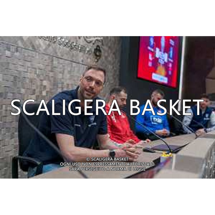 Media Day presentazione Coppa Italia LNP Old Wilde West Rimini 2026 Interventi di coach e capitani di Serie A2 Tezenis Verona/Victoria Libertas Pesaro/Valtur Brindisi/Dole Basket Rimini Serie B Nazionale Elachem Vigevano 1955/Verodol CBD Pielle Livorno/Virtus GVM Roma 1960/La Tecnica Gema Montecatini Rimini. 09/03/2026 Foto Roberto Masi/Ciamillo-Castoria
