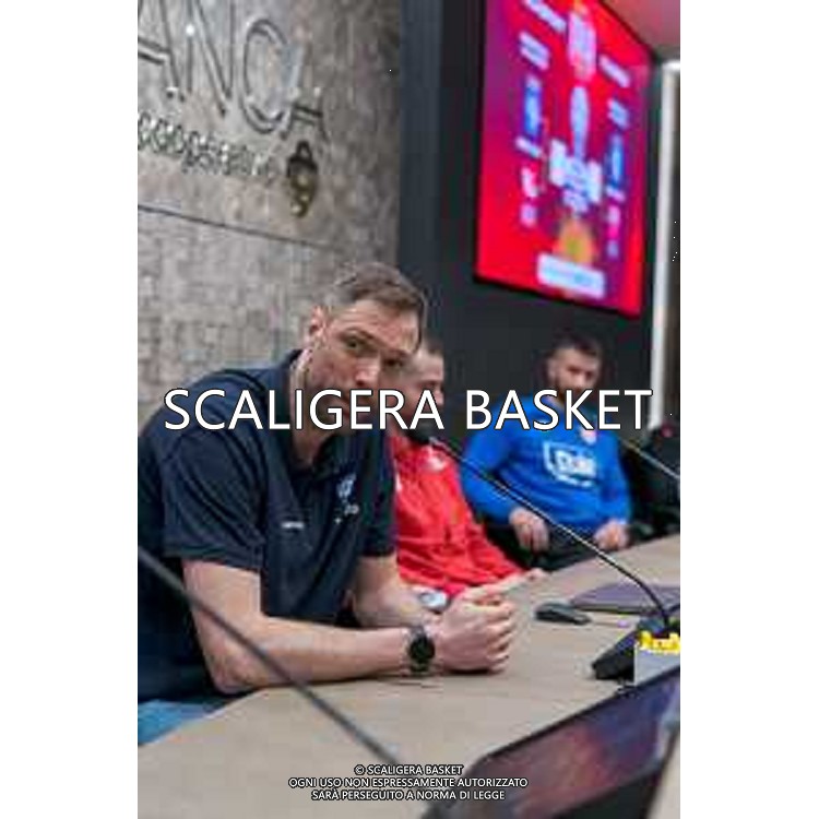 Media Day presentazione Coppa Italia LNP Old Wilde West Rimini 2026 Interventi di coach e capitani di Serie A2 Tezenis Verona/Victoria Libertas Pesaro/Valtur Brindisi/Dole Basket Rimini Serie B Nazionale Elachem Vigevano 1955/Verodol CBD Pielle Livorno/Virtus GVM Roma 1960/La Tecnica Gema Montecatini Rimini. 09/03/2026 Foto Roberto Masi/Ciamillo-Castoria
