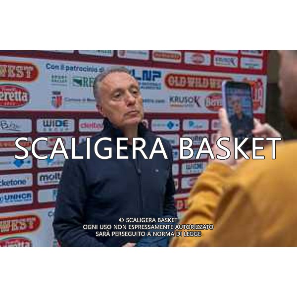 Media Day presentazione Coppa Italia LNP Old Wilde West Rimini 2026 Interventi di coach e capitani di Serie A2 Tezenis Verona/Victoria Libertas Pesaro/Valtur Brindisi/Dole Basket Rimini Serie B Nazionale Elachem Vigevano 1955/Verodol CBD Pielle Livorno/Virtus GVM Roma 1960/La Tecnica Gema Montecatini Rimini. 09/03/2026 Foto Roberto Masi/Ciamillo-Castoria