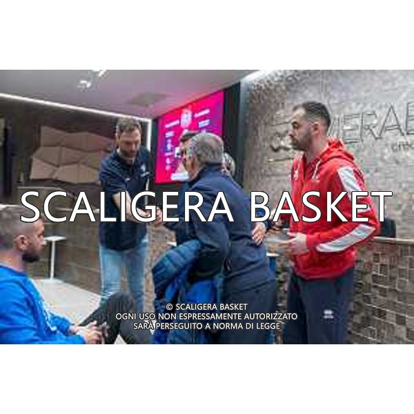 Media Day presentazione Coppa Italia LNP Old Wilde West Rimini 2026 Interventi di coach e capitani di Serie A2 Tezenis Verona/Victoria Libertas Pesaro/Valtur Brindisi/Dole Basket Rimini Serie B Nazionale Elachem Vigevano 1955/Verodol CBD Pielle Livorno/Virtus GVM Roma 1960/La Tecnica Gema Montecatini Rimini. 09/03/2026 Foto Roberto Masi/Ciamillo-Castoria