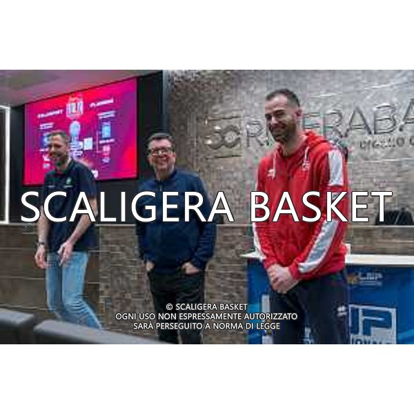 Media Day presentazione Coppa Italia LNP Old Wilde West Rimini 2026 Interventi di coach e capitani di Serie A2 Tezenis Verona/Victoria Libertas Pesaro/Valtur Brindisi/Dole Basket Rimini Serie B Nazionale Elachem Vigevano 1955/Verodol CBD Pielle Livorno/Virtus GVM Roma 1960/La Tecnica Gema Montecatini Rimini. 09/03/2026 Foto Roberto Masi/Ciamillo-Castoria