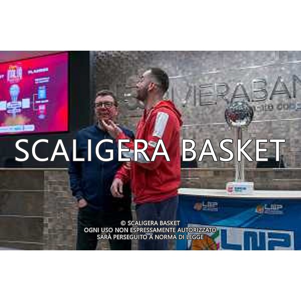 Media Day presentazione Coppa Italia LNP Old Wilde West Rimini 2026 Interventi di coach e capitani di Serie A2 Tezenis Verona/Victoria Libertas Pesaro/Valtur Brindisi/Dole Basket Rimini Serie B Nazionale Elachem Vigevano 1955/Verodol CBD Pielle Livorno/Virtus GVM Roma 1960/La Tecnica Gema Montecatini Rimini. 09/03/2026 Foto Roberto Masi/Ciamillo-Castoria