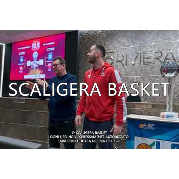Media Day presentazione Coppa Italia LNP Old Wilde West Rimini 2026 Interventi di coach e capitani di Serie A2 Tezenis Verona/Victoria Libertas Pesaro/Valtur Brindisi/Dole Basket Rimini Serie B Nazionale Elachem Vigevano 1955/Verodol CBD Pielle Livorno/Virtus GVM Roma 1960/La Tecnica Gema Montecatini Rimini. 09/03/2026 Foto Roberto Masi/Ciamillo-Castoria